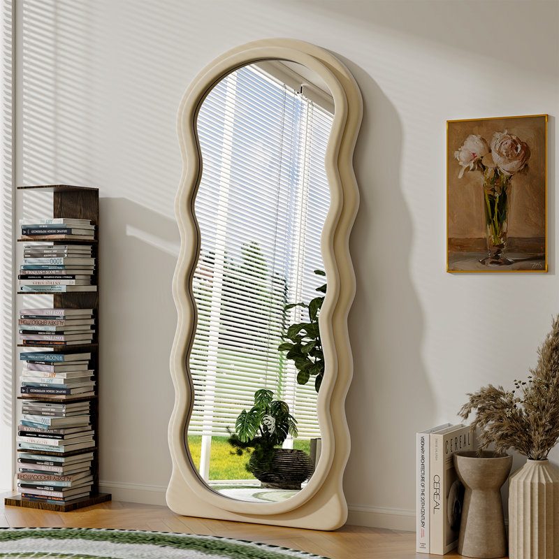 Deakyn Flat Floor Mirror, Cream