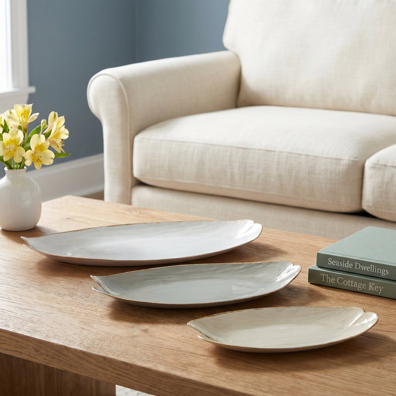 Gratton Metal Tray - Set of 3, Blue