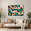 Art mural bleu hawaïen hawaïen Lei-1088921764