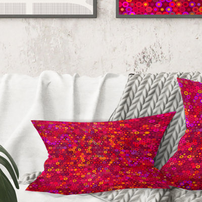 Circular Retro Design III - Mid-Century Modern Printed Throw Pillow