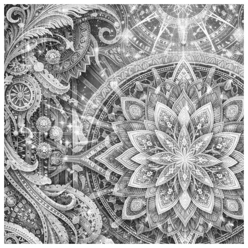 Couvertures complexes Illustration de mandala, 50 po L x 60 po H