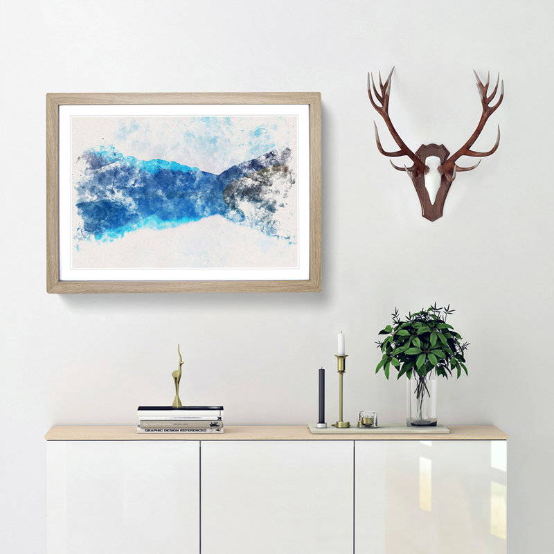 Lake in Haines Alaska - Picture Frame Painting Print, 45cm H x 63cm W x 2cm D, Oak Framed