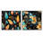 Eclectic Boho Feather Pattern - Abstract Botanicals Square Collage Set Of 2-101852732-101852733