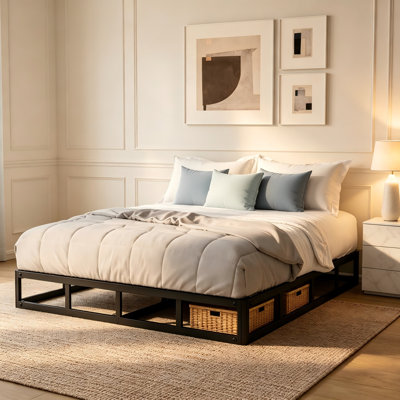 7 Inch Box Spring For Bed, Metal Mattress Foundation With 3000 Lbs Capacity, Circular Button Style Reinforced Design, Easy Assembly