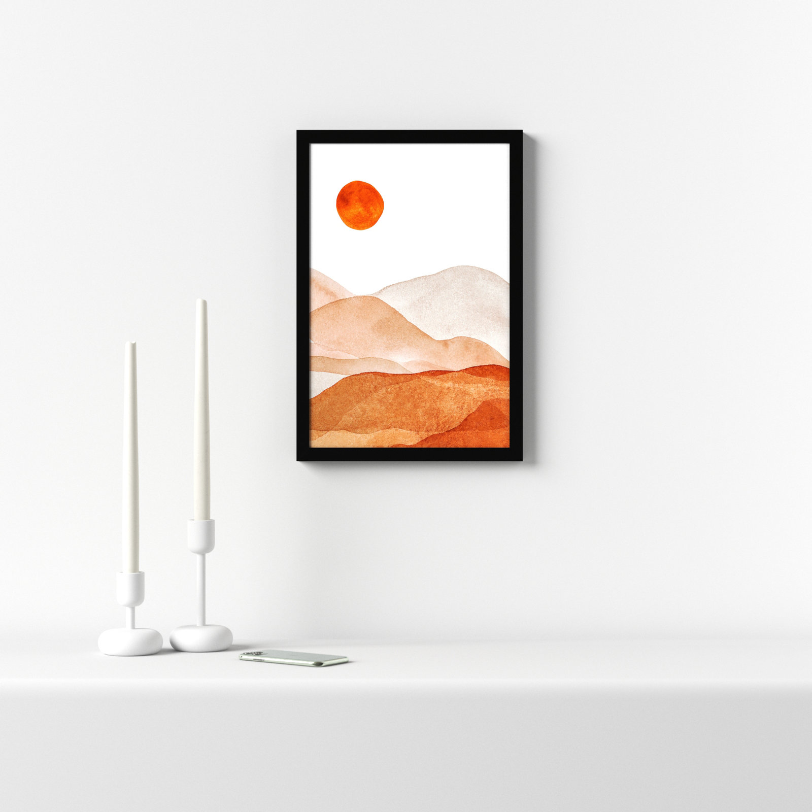 Mountain Range I by Amy Lighthall, Black, 19.25" H x 13.25" W x 0.88" D