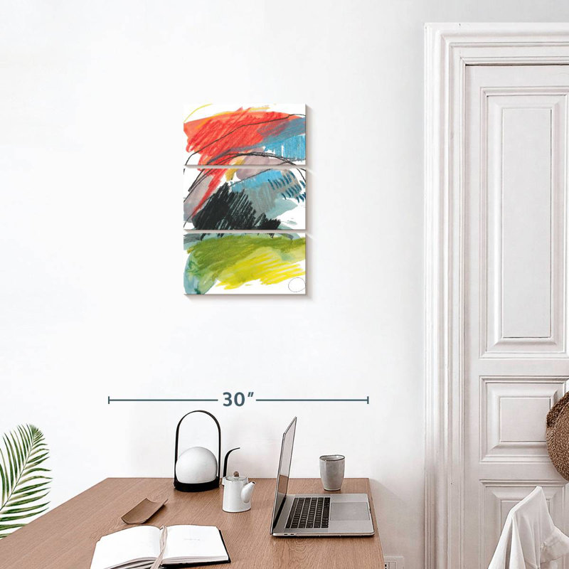 Paysage abstrait n ° 40, H 45 po x l 28 po