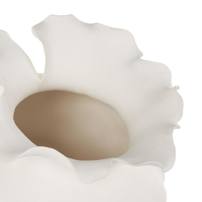 Vase abstrait en céramique Acosta, Blanc