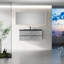 Meuble-lavabo flottant 48 po avec lavabo, meuble de rangement mural avec lavabo à quartz et tiroirs à fermeture en douceur entièrement assemblés