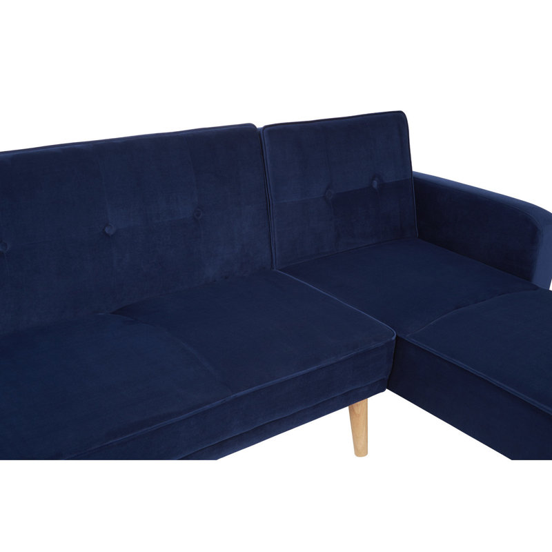 Fisk 5 Seater Sofa Bed, Blue, Oak