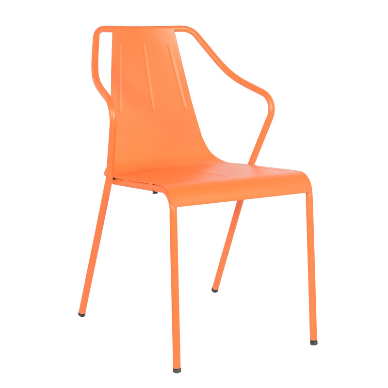 Fauteuil de terrasse empilable, Orange givré
