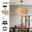 Lustre de style campagnard à 5 lumières Boho