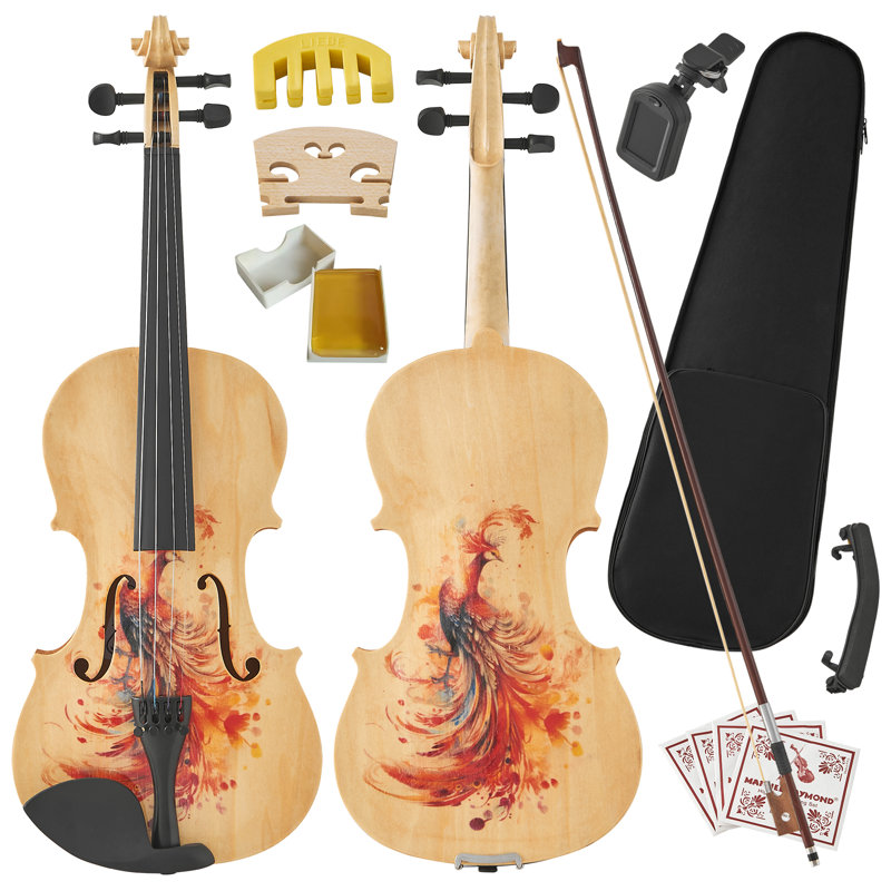 Violon professionnel 4/4 - Son de qualité supérieure, conception durable et légère avec accessoires complets, finition artisanale exquise, cadeau unique idéal pour les musiciens