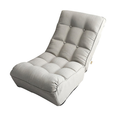 Ergonomic Recliner Chair - Supports Various Activities Gray Linen Filled Adjustable Reclining For Dorm Space Saving Metal