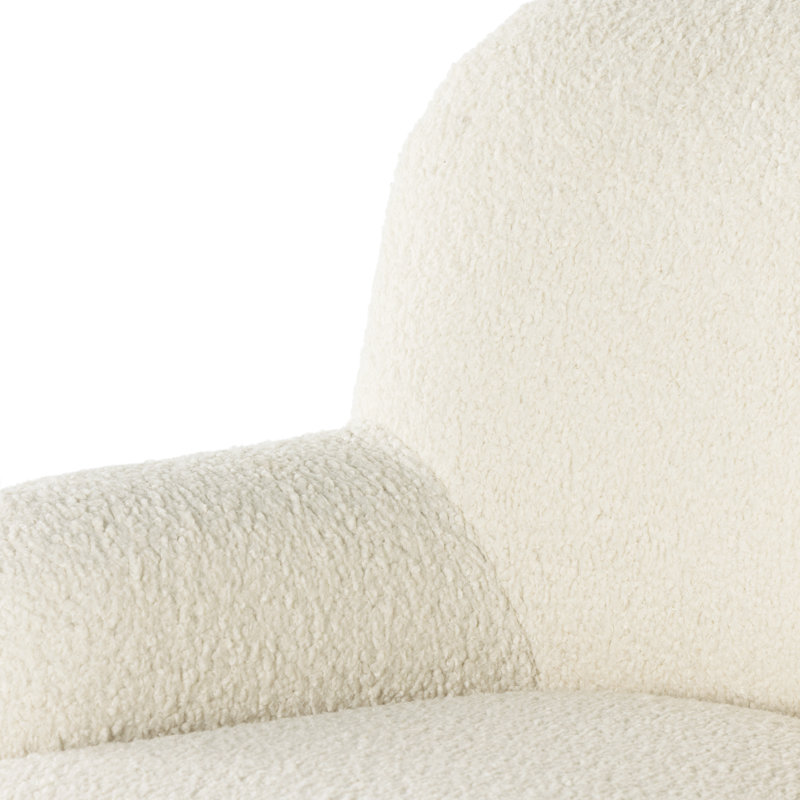 Kadon Swivel Armchair, Sheepskin Natural Sherpa