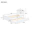 Lit simple en bois blanc avec tête de lit et lit gigogne pratique-52508735