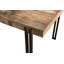 Zamora Solid Wood Top Metal Base Dining Table