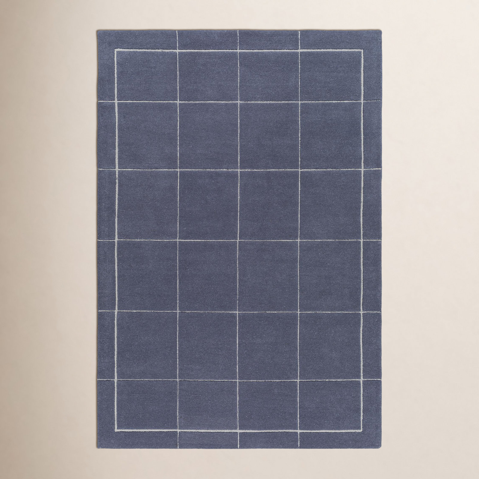 Mallory Blue Hand Tufted Area Rug, Rectangle 2' x 3'