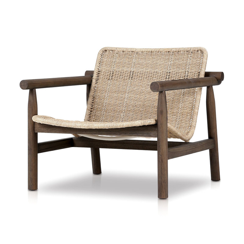 Dume Outdoor Chair, White/Brown