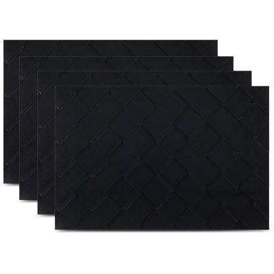 Ensemble de 4 napperons de table de salle à manger résistants à la chaleur de 12 po x 18 po pour 4 ensembles de cuisine et de salle à manger de style campagnard, bohème et moderne Facile à nettoyer, durable et élégant