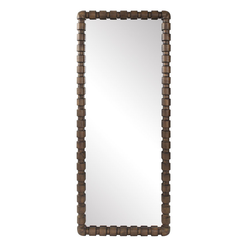 Wooden Bobbin Vanity Mirror, 76" x 35"
