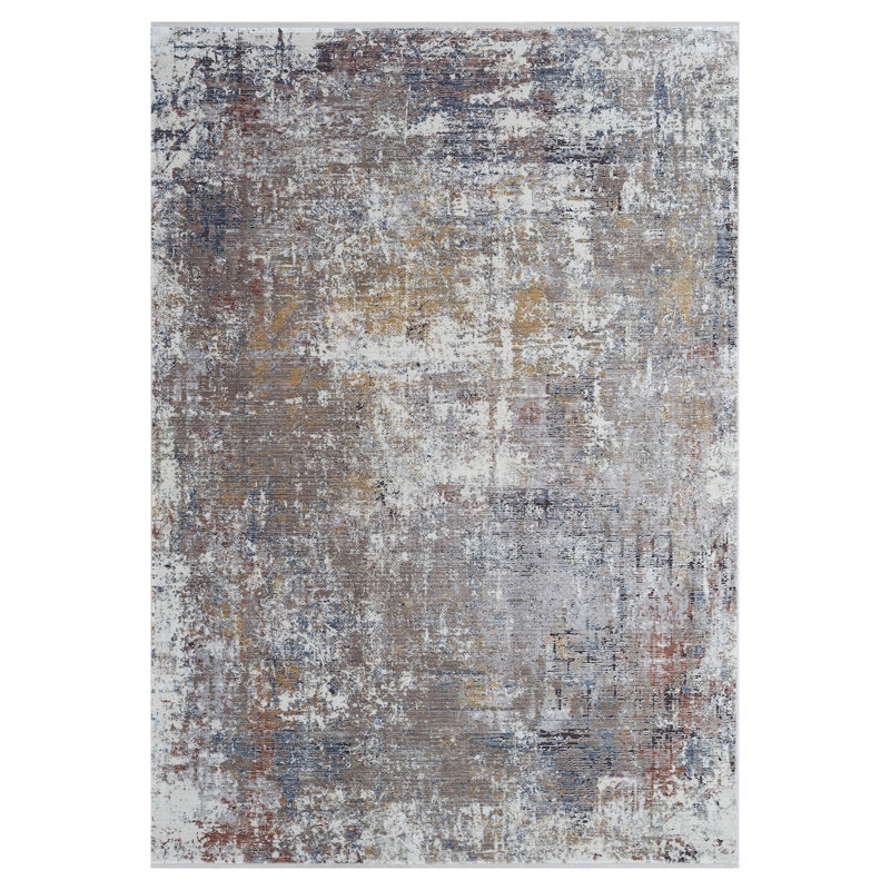 Tapis abstrait taupe de la collection Aldridge, 7'6 x 10'6