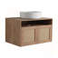 Meuble-lavabo mural de 30 pouces avec lavabo en céramique blanche, portes à fermeture en douceur et contreplaqué durable-62022268