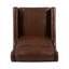 Fauteuil club à la mode en brun foncé avec une cascade tentante et un dossier moderne