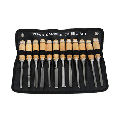 FixtureDisplays 12 Piece Metal Carving Set