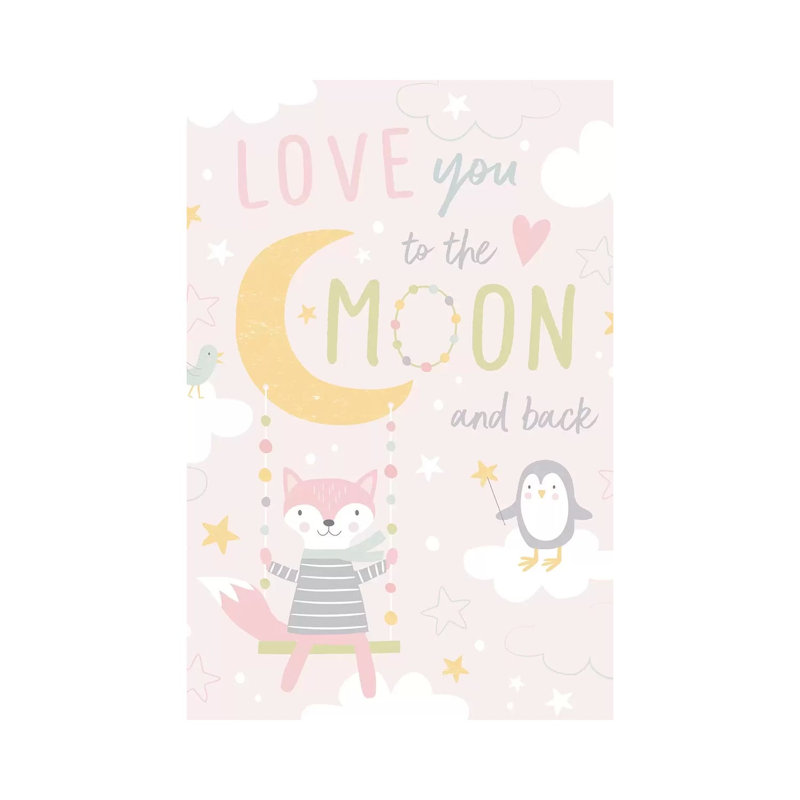 To The Moon II by Nina Seven - Wrapped Canvas Gallery-Wrapped Canvas Giclée, 20.32 cm H x 30.48 cm W
