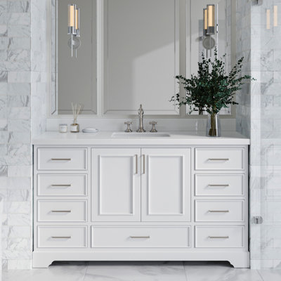 Meuble-lavabo simple avec plateau Abshire 61
