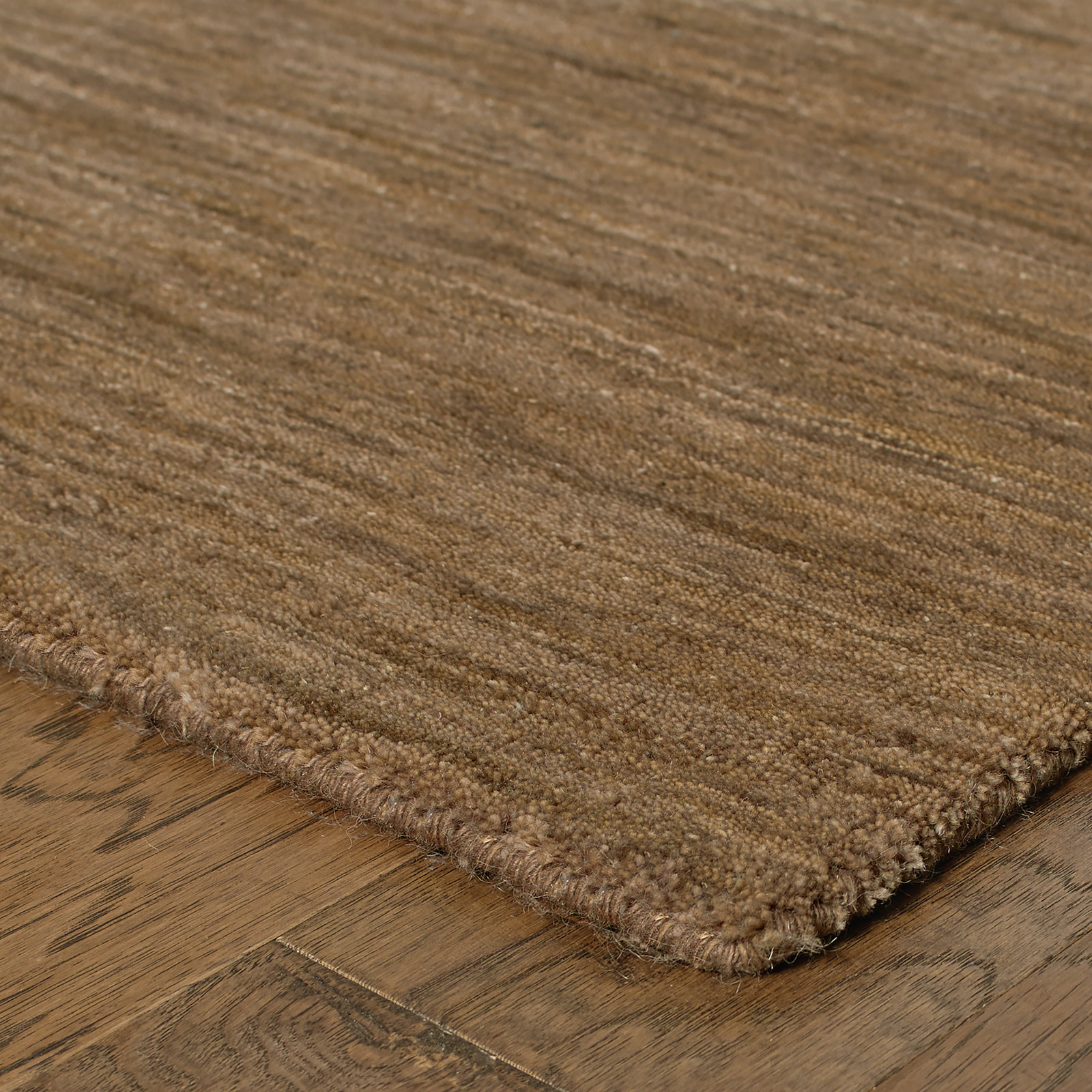 Nala Tan Hand-Tufted Wool Rug, Rectangle 8' x 10'