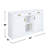 Eann 3-Drawer Rectangular Server in White High Gloss
