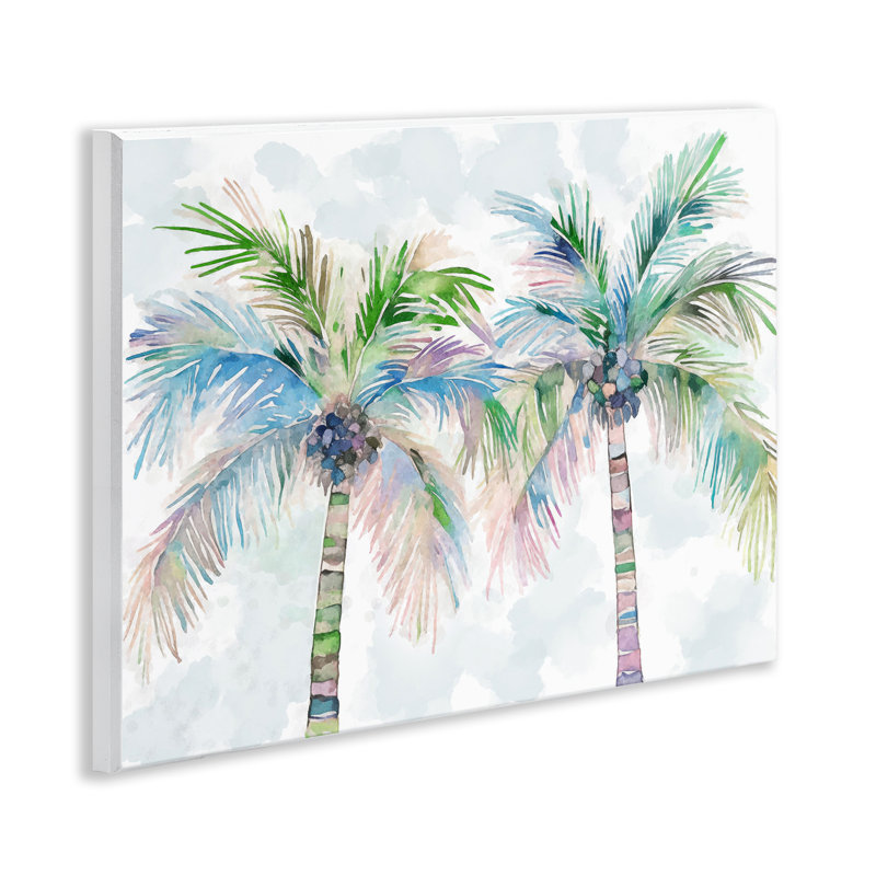 "Soft Palm Tree", art mural sur bois par Ziwei Li