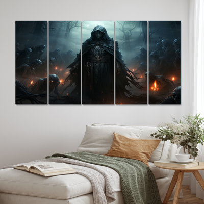 Villian Stroll II - Superheros Canvas Print - 5 Equal Panels