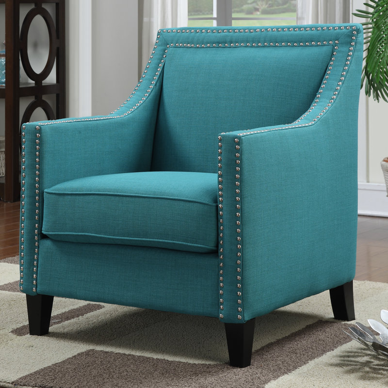 Comisha Upholstered Armchair, Teal