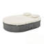 Chaise longue avec coussins et coussins-436983313