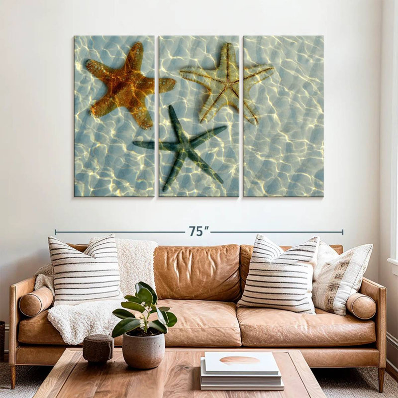 Brampt Underwater Trio Starfish, 42" H x 65" W