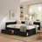 Velvet Upholstered Tufted 3-in-1 Sofa Bed & Daybed - 2 Storage Drawers, Ergonomic Backrest/Armrests, 300lbs Capacity for Living Room/Bedroom/Office-109671185