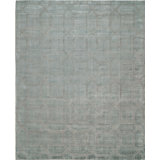 Hand Loomed Geometric Area Rug in Light Blue
