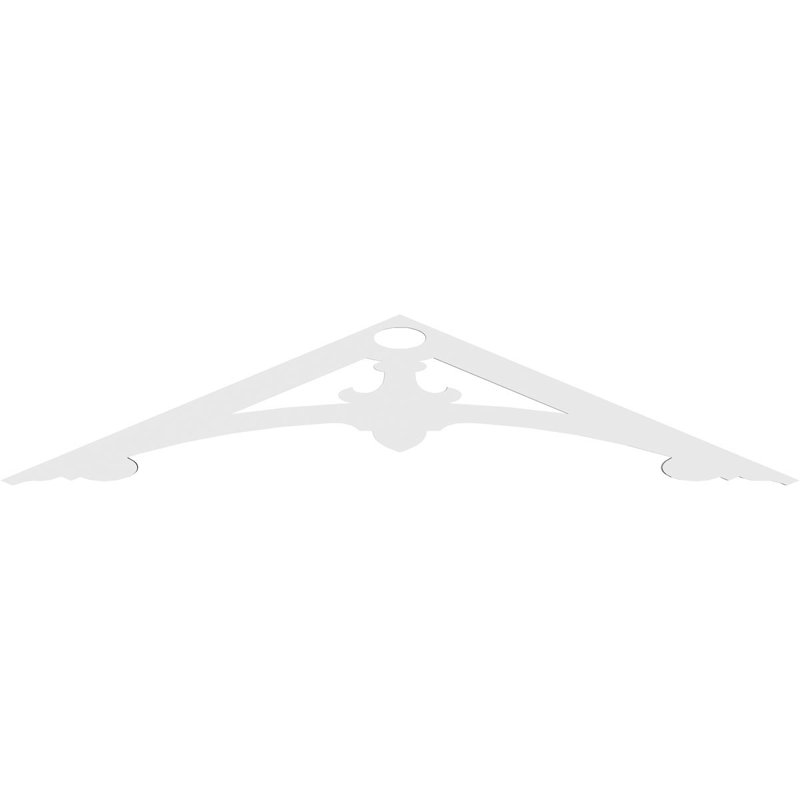 Pignon Sellek de qualité architecturale en PVC (4/12), 48 po x 10 po x 1 po, Uréthane, 5/12