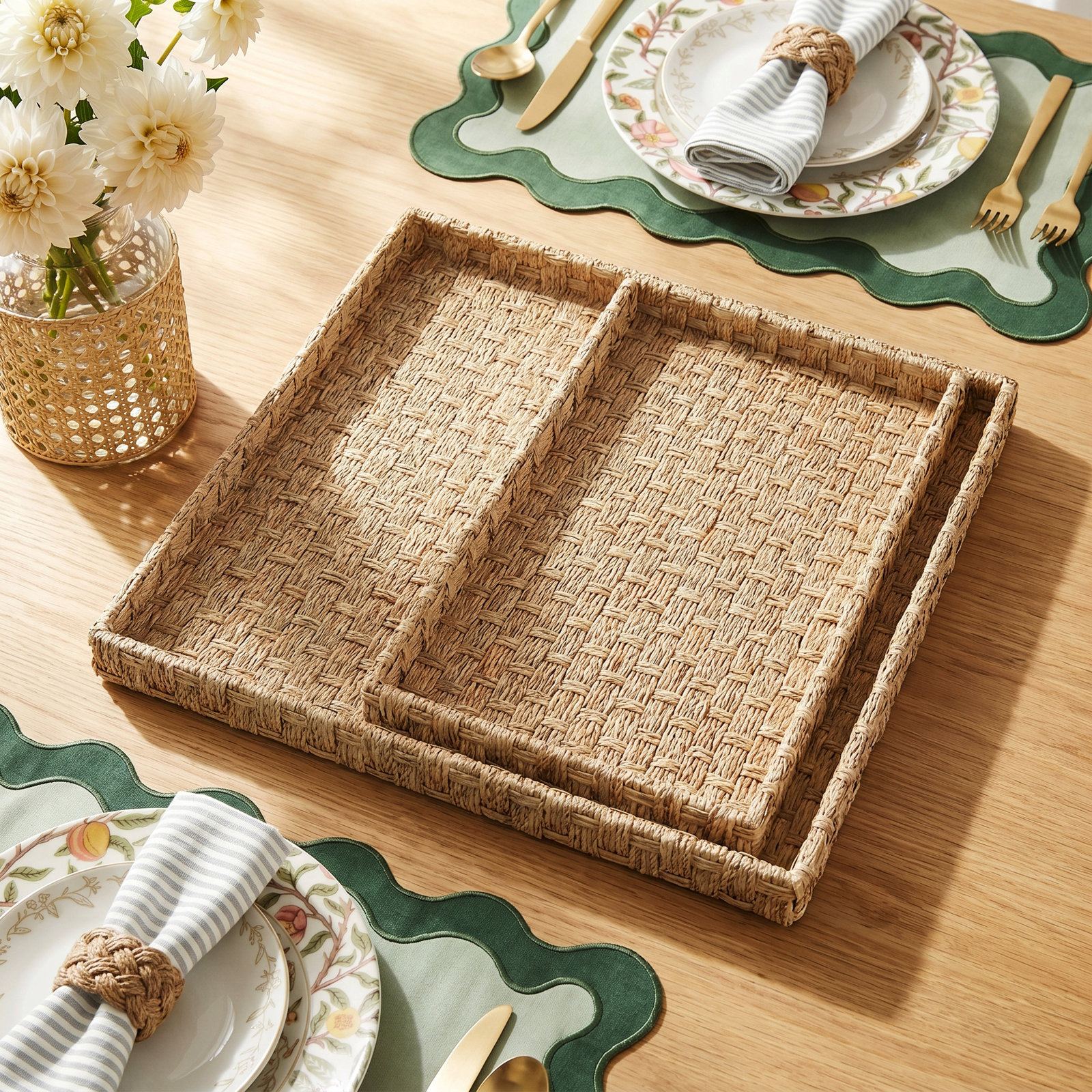 Fuller Decorative Tray, 1.5" H x 26" W x 26" D