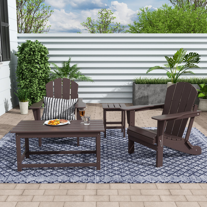 Laguna Foldable Outdoor Adirondack Chair, Dark Brown
