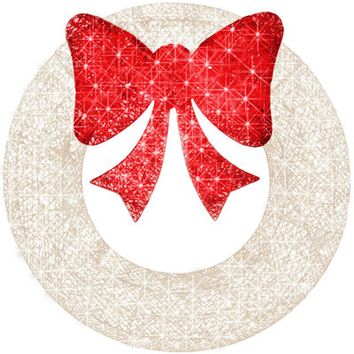 The Holiday Aisle® Pre-Lit Outdoor Wreath, LED Metal Holiday Decor w/ Bow
