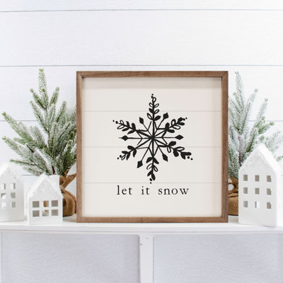 Let It Snow Snowflake White