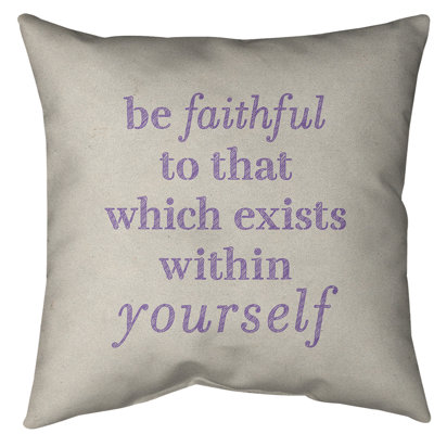 Coussin de sol be loyal to yourself