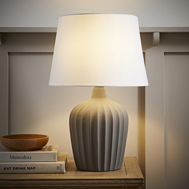 Ceramic Table Lamp, Grey