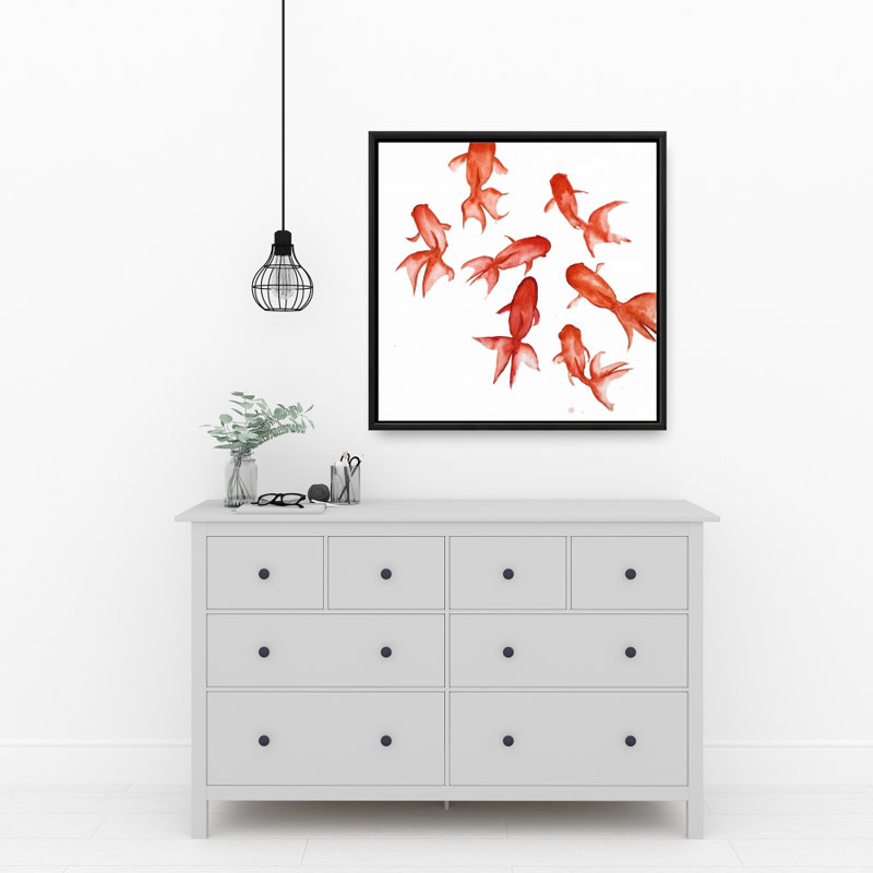 «Poissons rouges», H 24 po x l 24 po