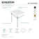 Ceramic Rectangle Console Bathroom Sink with Overflow