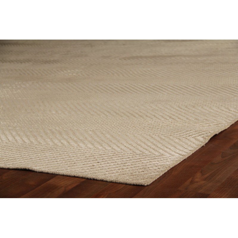 Honeycomb Chevron Area Rug in Beige, Rectangle 14' x 18'