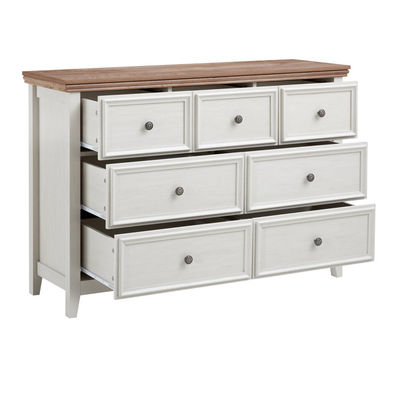 Unité de rangement 7 tiroirs - Commode beige avec construction et assemblage facile 7 commodes pour organiser votre salon efficacement